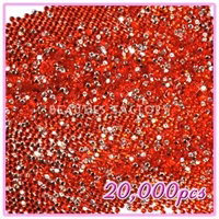 PRO Rhinestones Runda 2mm - 20000st/påse - Red