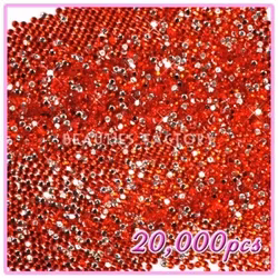 PRO Rhinestones Runda 2mm - 20000st/påse - Red