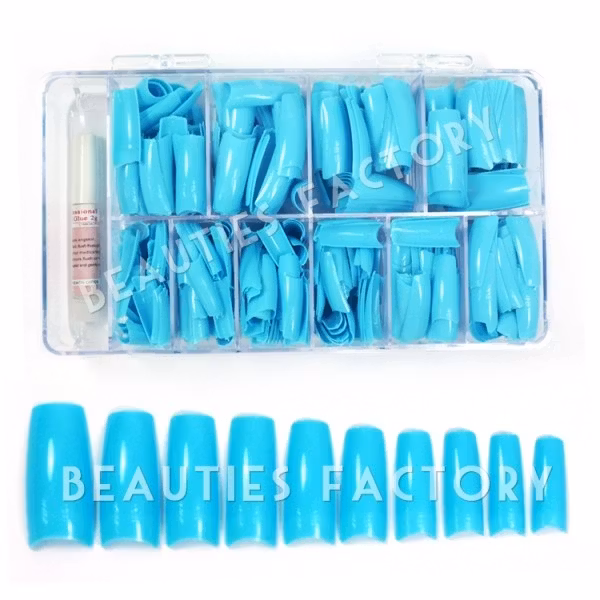 500st Färgade Franska Tippar i box - Light Blue