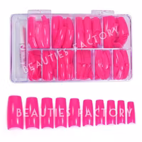 500st Färgade Franska Tippar i box - Sharp Pink