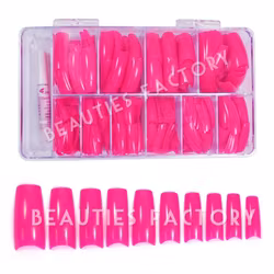 500st Färgade Franska Tippar i box - Sharp Pink
