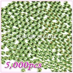 Pro Rhinestones Runda 5mm - 5000st/påse - Light Green