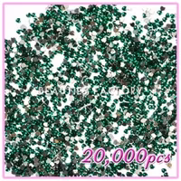 Rhinestones Hjärtan 2mm - 20000st/påse - Green