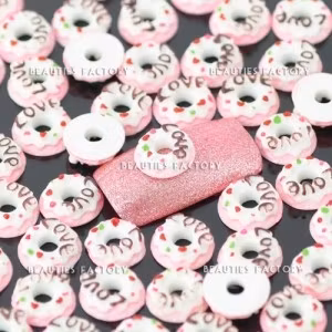 "Love Donut" Nageldekorationer - 100st