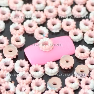 "Passionate Donut" Nageldekorationer - 100st