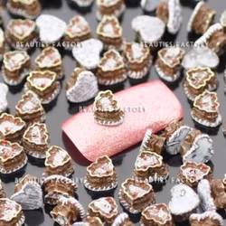 "Heart Cake" Nageldekorationer - 100st