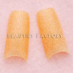 Glitter Franska Tippar - Light Orange