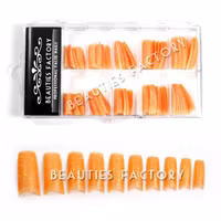 Glitter Franska Tippar - Light Orange
