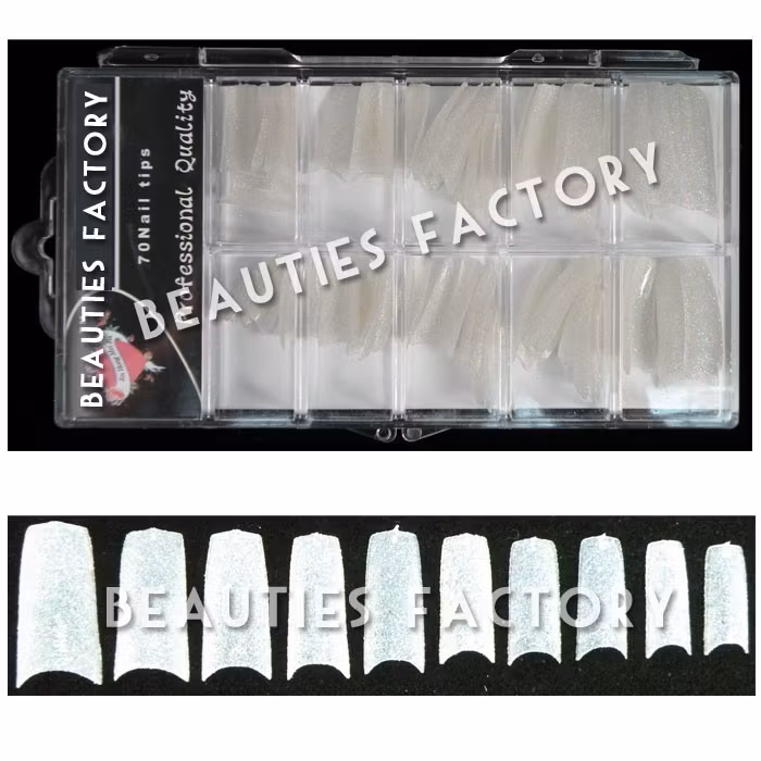 Glitter Franska Tippar - White