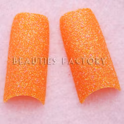 Glitter Franska Tippar - Orange