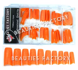 Glitter Franska Tippar - Orange