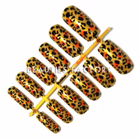 12st Design Lösnaglar - Black&Gold Leopard