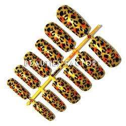 12st Design Lösnaglar - Black&Gold Leopard