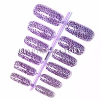 12st Design Lösnaglar -  Black&Purple Small Leopard
