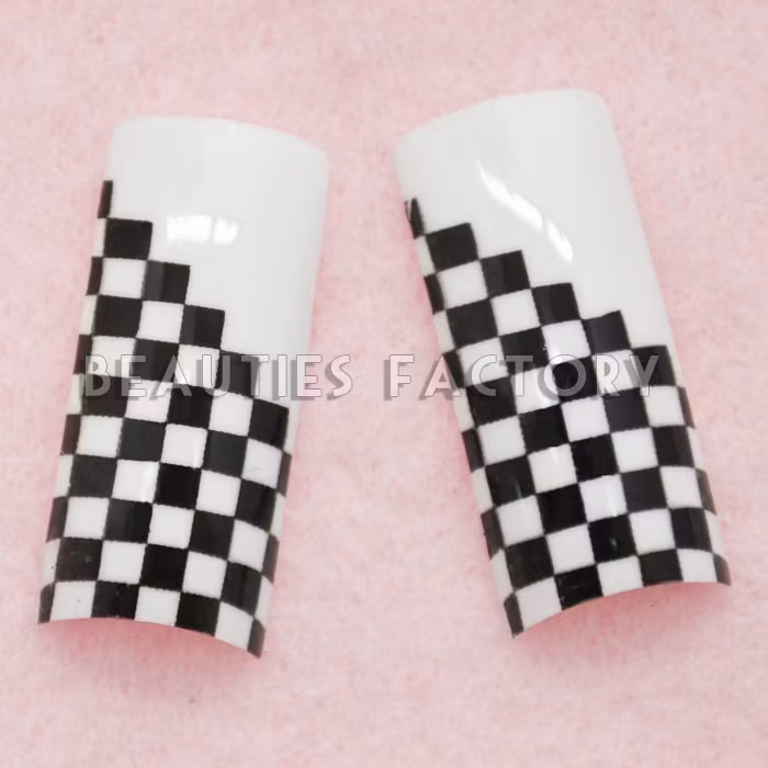 70st Airbrushed Franska Tippar - BLACK GRIDS ON WHITE