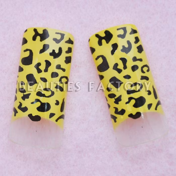 70st Airbrushed Halv Tippar - Yellow Leopard