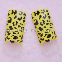 70st Airbrushed Halv Tippar - Yellow Leopard