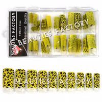 70st Airbrushed Halv Tippar - Yellow Leopard