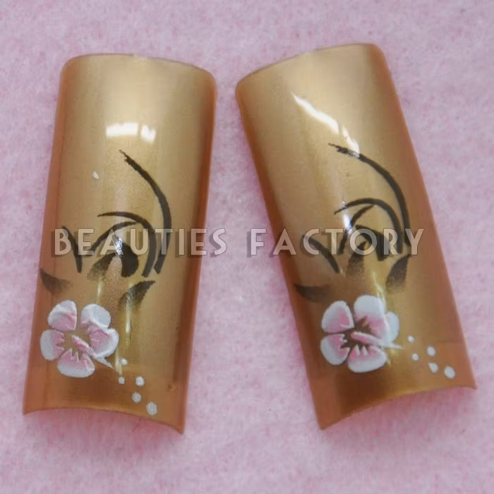 70st Airbrushed Franska Tippar - ORCHID ON GOLD