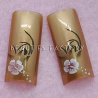 70st Airbrushed Franska Tippar - ORCHID ON GOLD