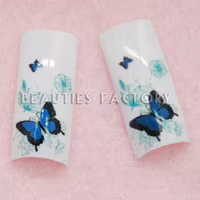 70st Airbrushed Franska Tippar - Blue Butterfly