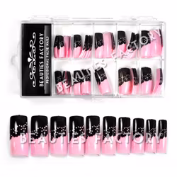 70st Airbrushed Franska Tippar - Black Pink Lace