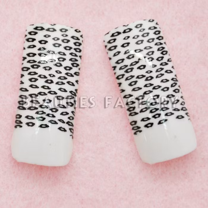 70st Airbrushed Halv Tippar - Black&White Small Leopard