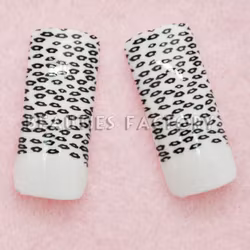 70st Airbrushed Halv Tippar - Black&White Small Leopard