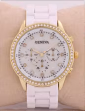 Geneva Armbandsur i plast med Strass