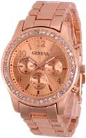 Geneva Strass Armbandsur - Bronze