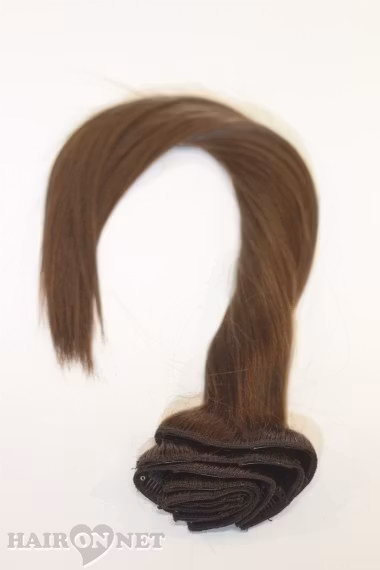 Clip On Äkta Remyhår - Mörkbrun 4 - 60 cm