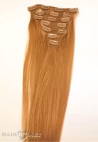 Clip On Äkta Remyhår - Guldbrun 12 - 50 cm