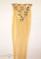 Clip On Äkta Remyhår - Gyllenblond 24 - 50 cm