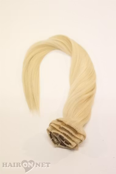 Clip On Äkta Remyhår - Ljusblond 613 - 60 cm