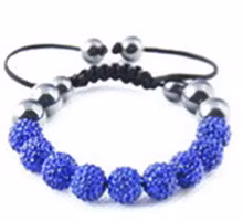 Shamballa Armband - Mörkblå