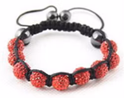 Shamballa Armband - Röd