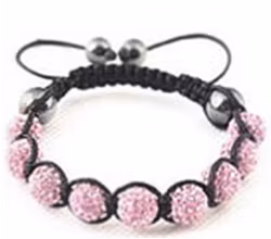 Shamballa Armband - Rosa