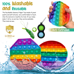 4-pack Push Pop Bubble Fidget sensorisk leksak