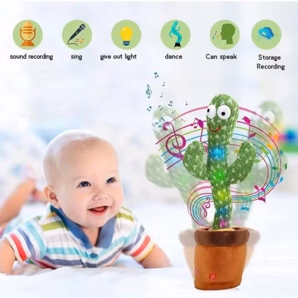 Dancing and Singing Cactus - Rechargeable