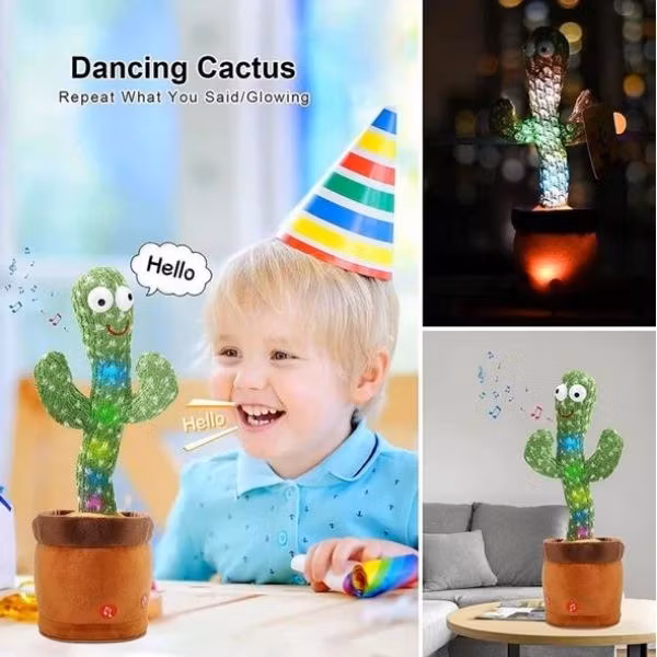 Dancing and Singing Cactus - Rechargeable