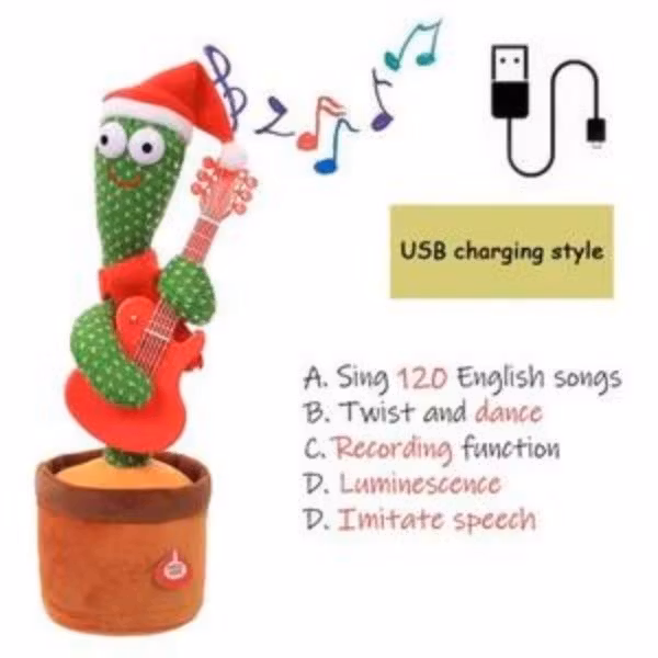 Dancing and Singing Cactus - Rechargeable