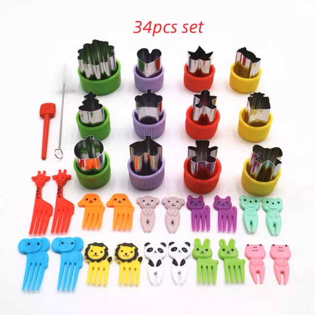 Fruit cutters, Cookie Stamp Molds 34pcs