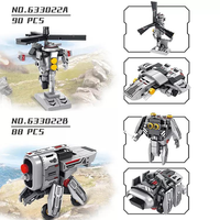 8in1 Transporter Mini Building Blocks - Military Transform Car Toys +6