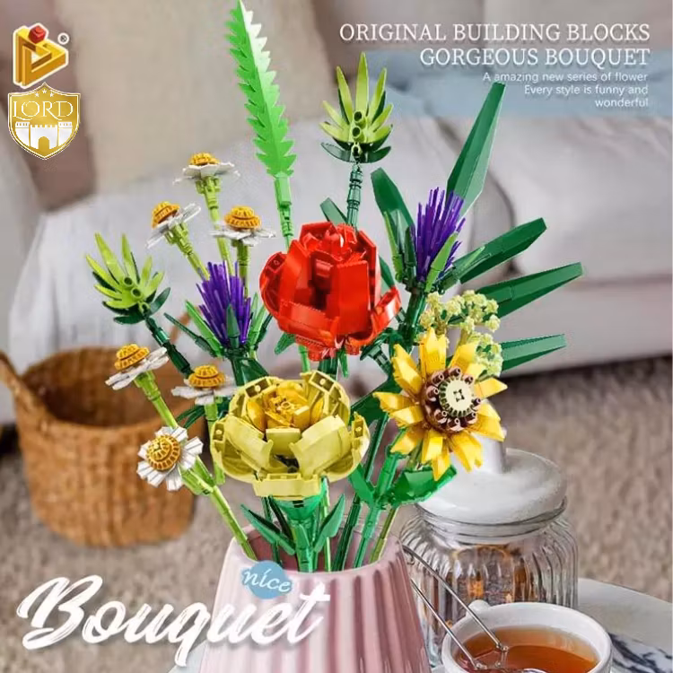 Flower building set - block toys for gift 167 pcs