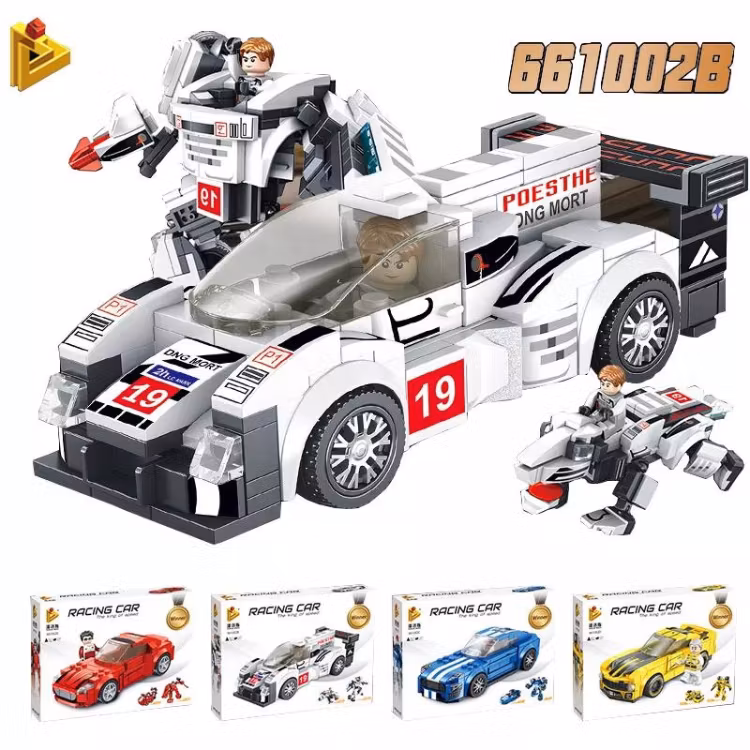 Racing Car 3 Shapes Bricks Toy Building Blocks Children Educational Toys