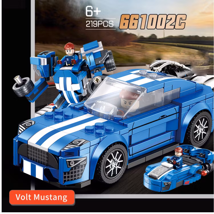 Racing Car 3 Shapes Bricks Toy Building Blocks Children Educational Toys