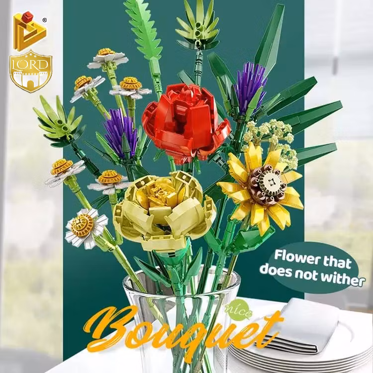 Flower building set - block toys for gift 167 pcs