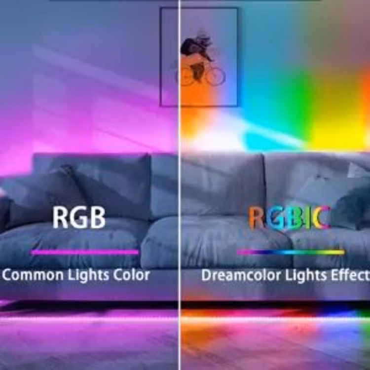 RGBIC-Wi-Fi Bluetooth LED Strip-ljus 5M