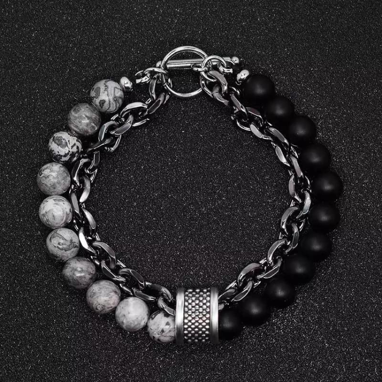 Armband Natural Frosted Beads Stone Tiger Eye -Yoga Natursten
