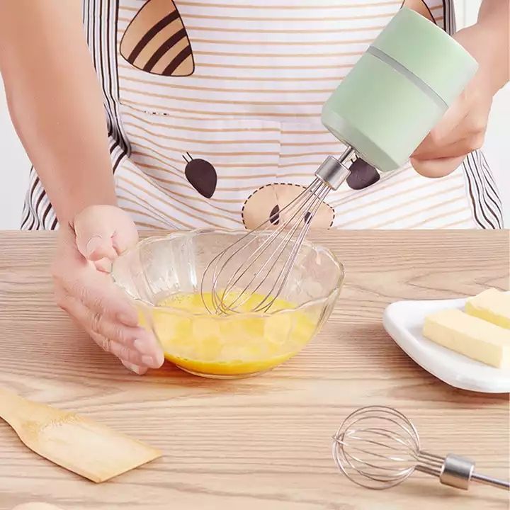 Mini bärbar mixer trådlös handhållen visp & Vitlök - mathackare 2 i 1 uppladdningsbar